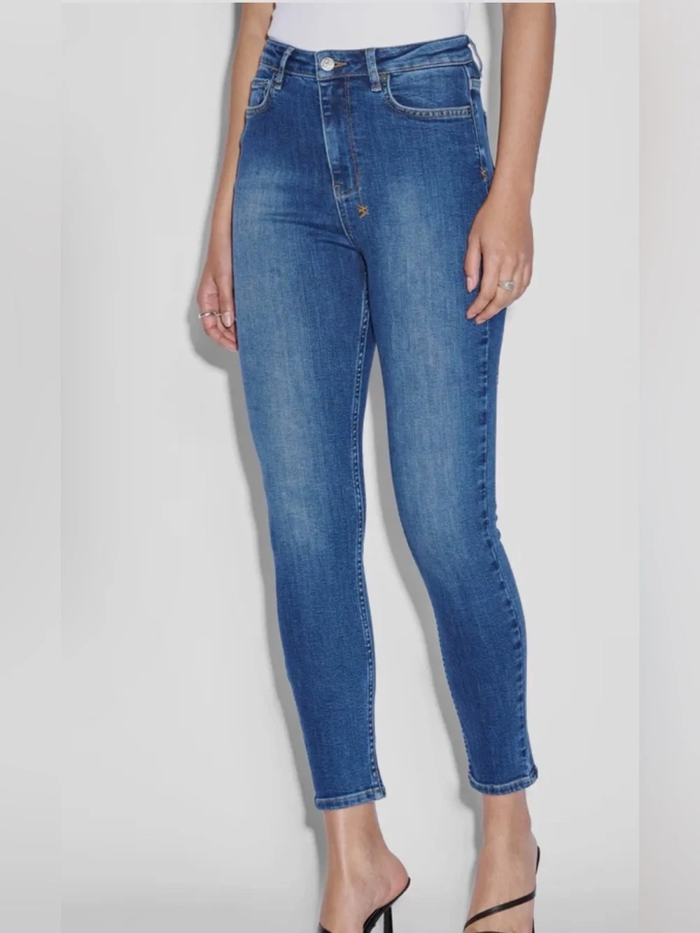 Ksubi Hi N Wasted Crop Jeans Sz 26 High Rise Cropped Skinny Medium Wash - Picture 1 of 15